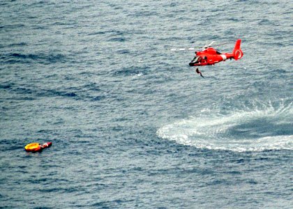 US Navy 020730-N-1292P-001 U.S. Navy and Coast Guard rescue at sea