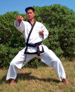 US Navy 020726-N-5817F-001 LT Salvador Convento, World Champion 2nd Degree Blackbelt in Tang Soo Do