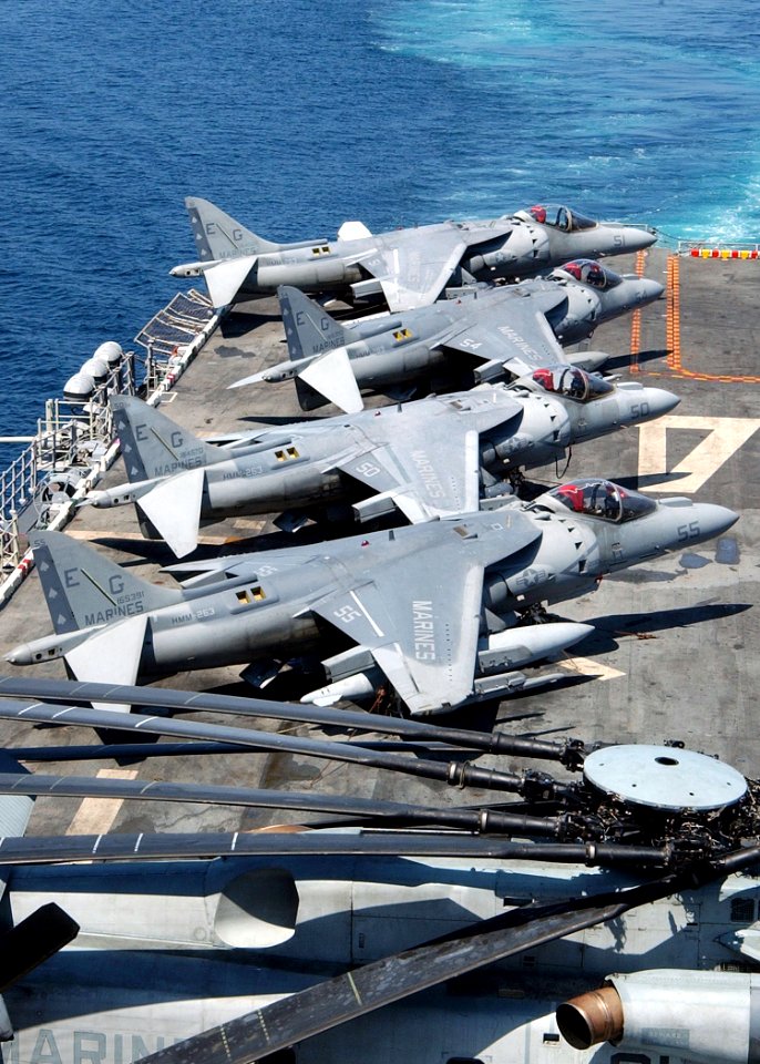 US Navy 021107-N-4374S-017 AV-8B Harrier strike aircraft aboard USS Nassau