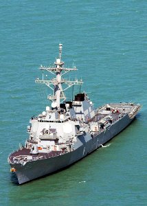 US Navy 021109-N-5471P-031 The guided missile destroyer Paul Hamilton is performing combat missions