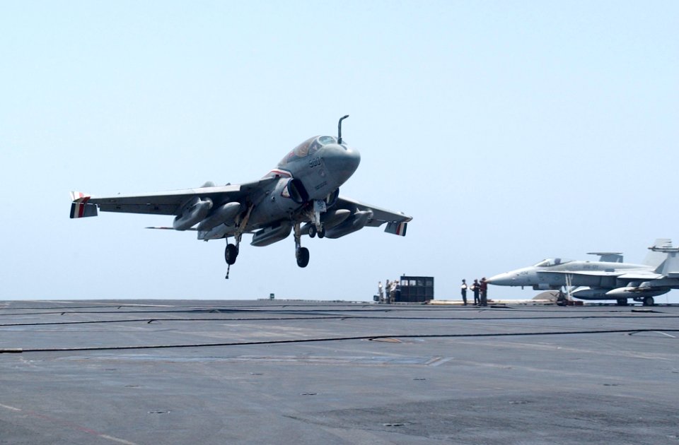 US Navy 020713-N-6492H-523 EA-6B landing