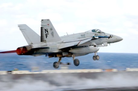 US Navy 021106-N-1810F-016 F-A-18 Hornet launches from USS Kitty Hawk