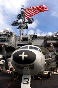 US Navy 030215-N-1810F-003 Navy Jack on board USS Kitty Hawk