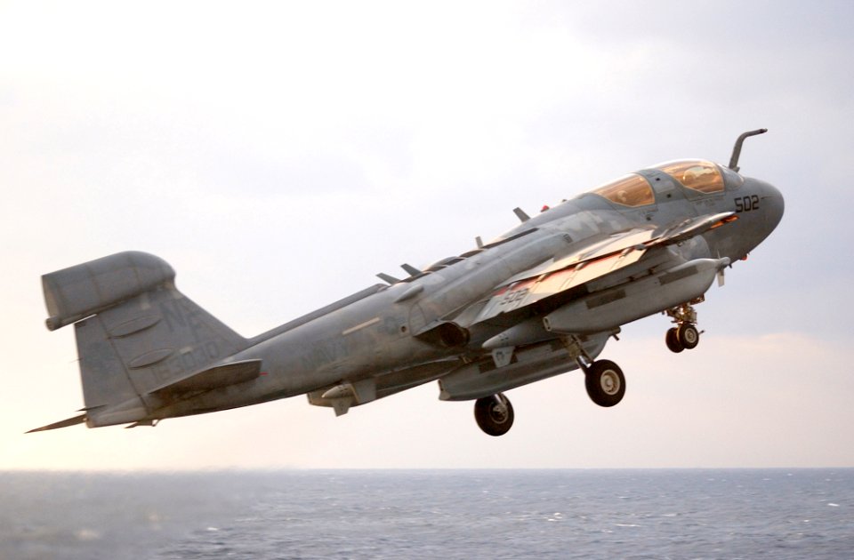 US Navy 030128-N-1810F-006 EA-6B launches