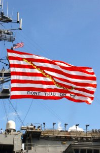 US Navy 030215-N-1810F-001 Navy Jack on board USS Kitty Hawk