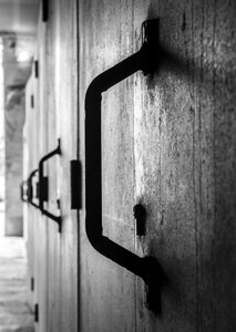 Metal old door lock photo