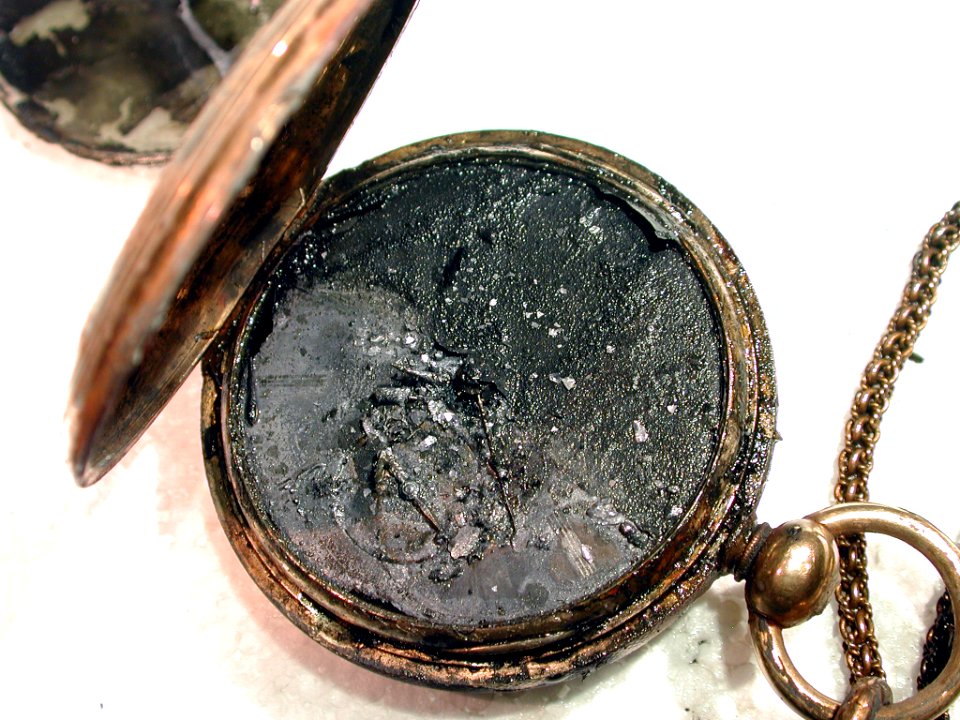 US Navy 030307-N-0000X-002 The pocket watch that belonged to the commanding officer of the Civil War-era submarine H.L. Hunley, Lt. George Dixon