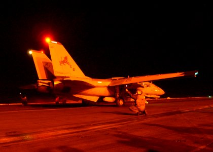 US Navy 030321-N-6895M-502 An F-14 Tomcat assigned to the