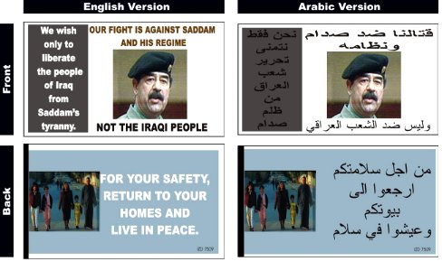 US Navy 030328-D-0000X-001 Coalition aircraft have been dropping leaflets explaining the intent of coalition forces to liberate the Iraqi people
