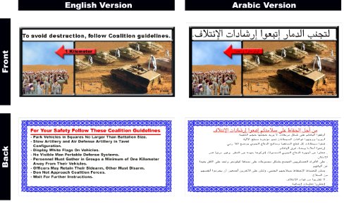 US Navy 030321-D-0000X-002 Coalition aircraft have been dropping leaflets explaining Iraqi personnel can do to avoid being considered hostile forces
