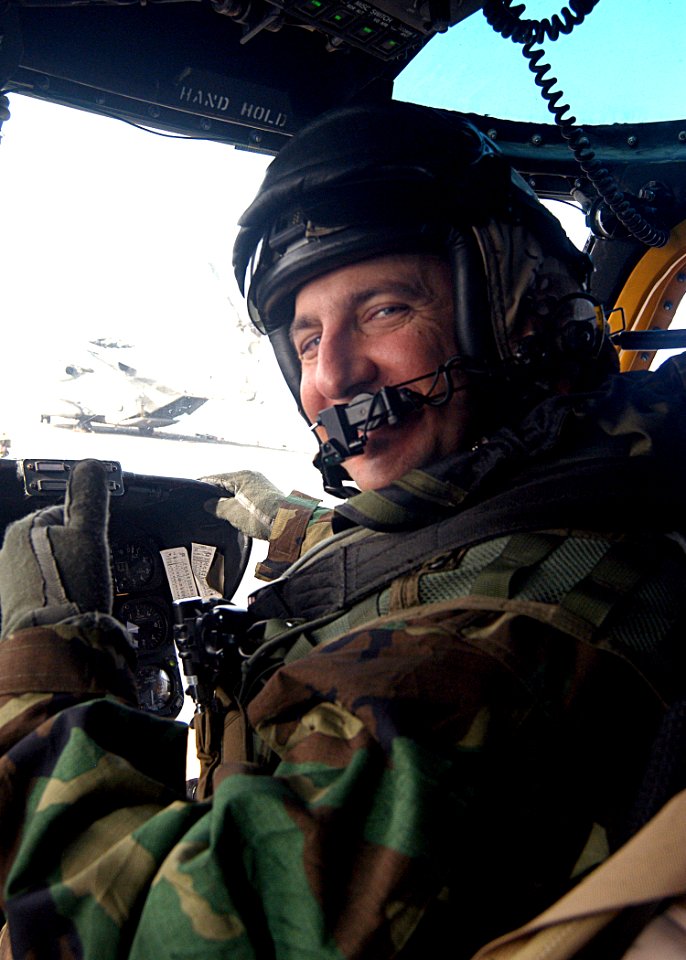 US Navy 030324-N-1512S-040 Lt. Col. Martinez from Concord, Calif., gives the thumbs up before taking his CH-53E Super Stallion helicopter on another combat resupply mission into southern Iraq