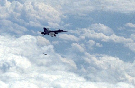 US Navy 030327-N-0000X-003 An F-A-18 Hornet assigned to the Silver Eagles of Marine Fighter Attack Squadron One One Five (VMFA-115)