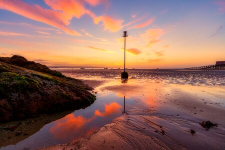 Wales coast reflection photo