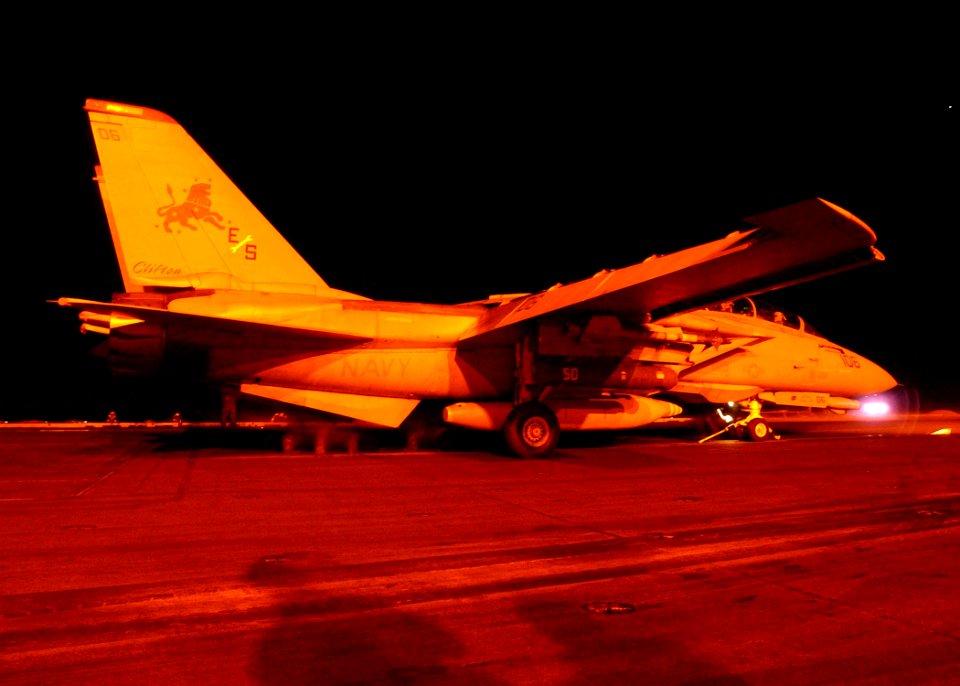 US Navy 030321-N-6895M-501 An F-14 Tomcat assigned to the