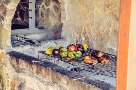 Grill kitchen fireplace