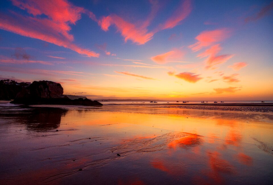 Wales coast reflection