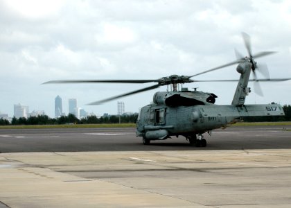 US Navy 080901-N-1522S-012 A helicopter crew prepare to depart Naval Air Station Jacksonville