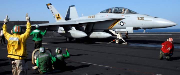 US Navy 081103-N-9900B-003 An F-A-18 Super Hornet assigned to the