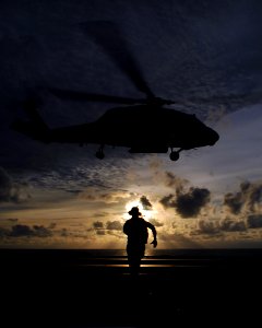 US Navy 080906-N-7981E-403 A landing signalman enlisted assigned to the