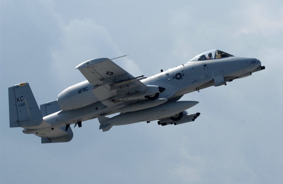 US Navy 030406-N-0780F-082 A U.S. Air Force A-10 Thunderbolt takes off while transiting to a forward deployed location in support of Operation Iraqi Freedom