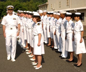 US Navy 030528-N-0000W-001 Lt. Cmdr. Michael Weiner serves as Platoon Commander during a personnel inspection