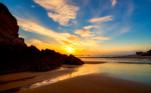 Wales coast reflection photo