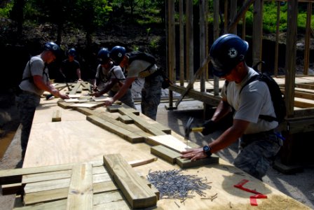 US Navy 080831-N-3595W-024 Engineers help build a new school house photo