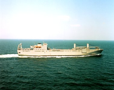 US Navy 030530-N-0000X-003 USNS Benavidez (T-AKR 306)at sea during sea trials