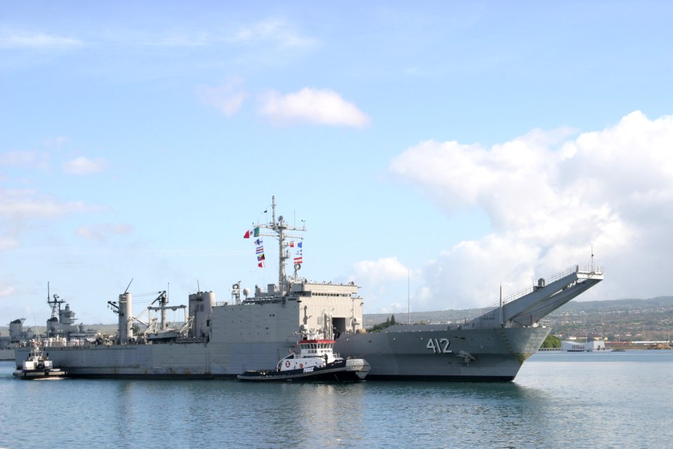 US Navy 030723-N-3228G-001 Mexican Navy ship Usumacinta (A-412), formerly USS Frederick (LST-1184), arrives in Pearl Harbor for a 10-day port visit