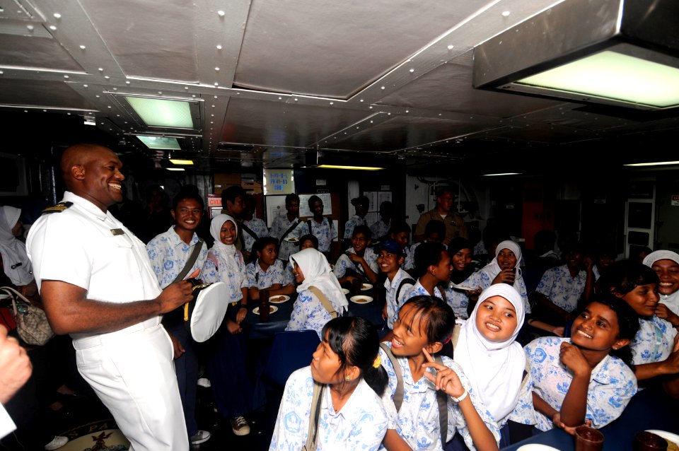 US Navy 100225-N-8335D-914 Lt. Cmdr. Patrick German, executive officer of the mine counter-measures ship USS Patriot (MCM 7)