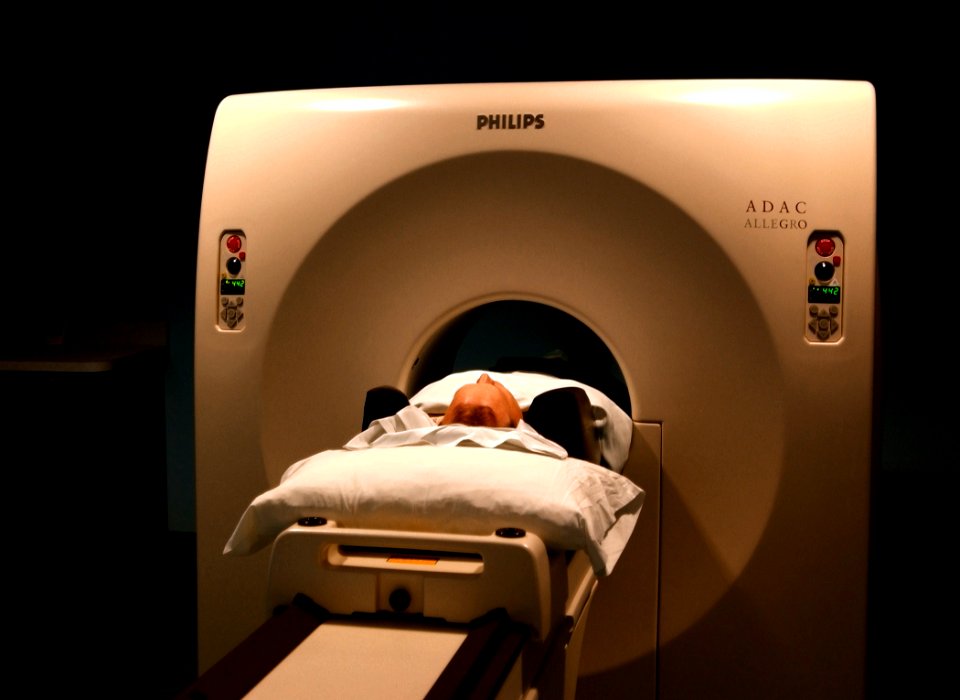 US Navy 030819-N-9593R-151 A patient goes through Positiron Emission Tomography (PET) at the National Naval Medical Center in Bethesda, Maryland