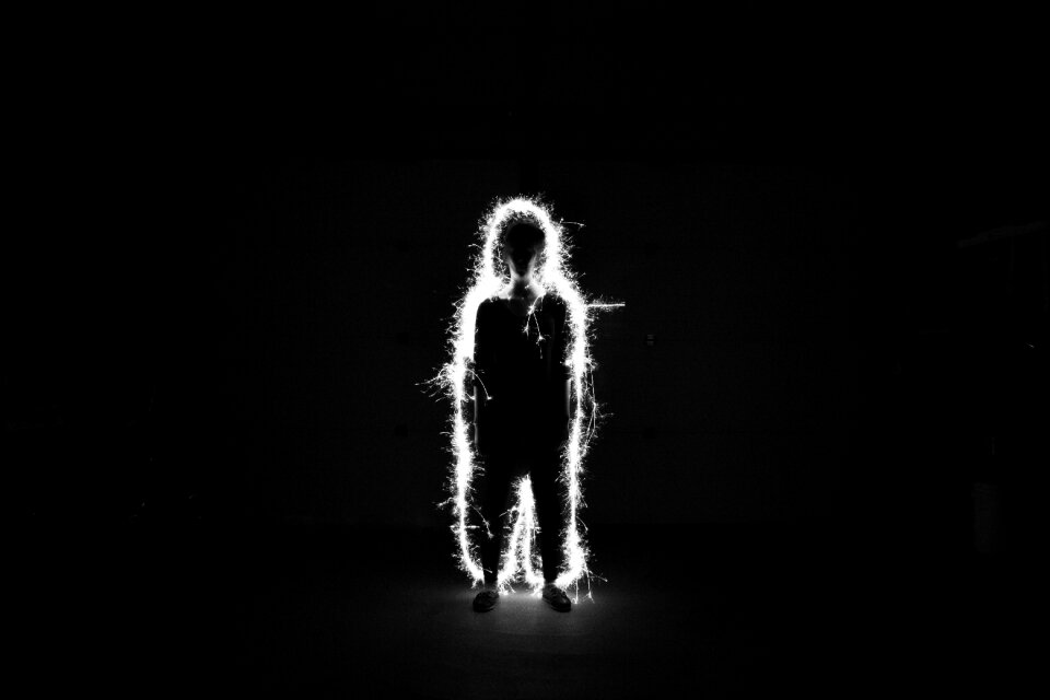 Man people black and white