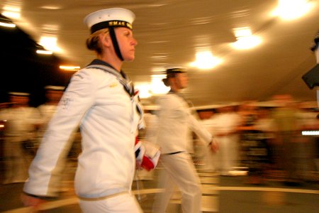 US Navy 030901-N-3228G-005 A Royal Australian Navy honor guard marches photo