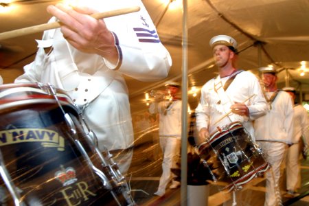 US Navy 030901-N-3228G-003 Drummers from the Royal Australian Navy perform a Beat the Retreat