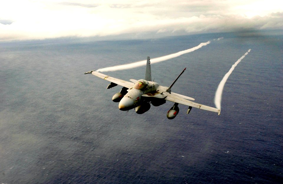 US Navy 031025-N-6536T-005 An F-A-18 Hornet assigned to the Mighty Shrikes of Strike Fighter Squadron Ninety Four (VFA-94)