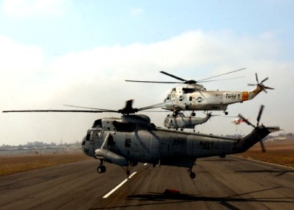US Navy 031029-N-5067K-031 Several UH-3H Sea King helicopters depart Montgomery Field