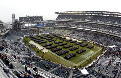 US Navy 031206-N-9693M-002 U.S. Naval Academy's Midshipman march into the stadium at Lincoln Financial Field, Philadelphia, Pa
