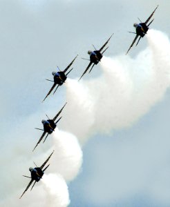 US Navy 031108-N-5862D-188 The U.S. Navy Flight Demonstration Team, the Blue Angels perform in the final show of the 2003 season