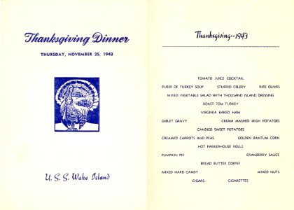 US Navy 031125-N-0336C-001 Holiday dinners on ship and shore are important memories for past and present Sailors of special times away from home with their shipmates