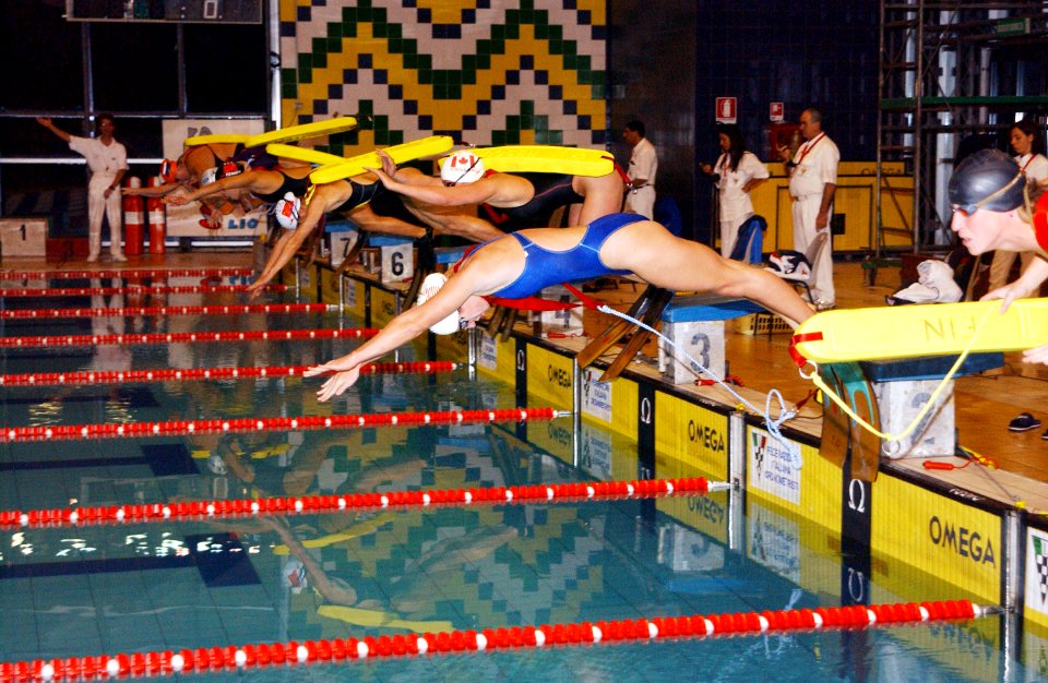 US Navy 031207-N-2306S-003 U.S. Military women's swim team member, 2nd Lt. Kate Costello, U.S. Marine Corps, from Long Beach, N.Y