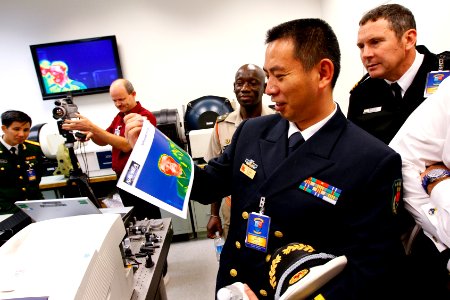 US Navy 101026-N-8863V-728 Nineteen foreign naval attaches toured NSWC Corona, the Navy's newest federal lab photo