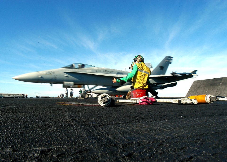 US Navy 031216-N-3986D-001 Aviation Boatswain's Mate 3rd Class Harrison Brooks, from Virginia Beach, Va