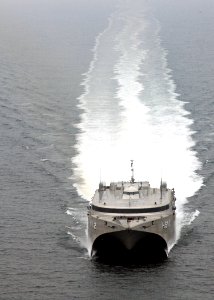 US Navy 040210-N-4374S-003 High Speed Vessel Two (HSV 2) Swift glides through the waters of the Atlantic Ocean