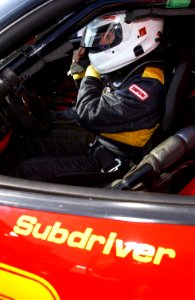 US Navy 040320-N-5862D-031 Cmdr. Brad Neff, assigned to Navy Recruiting Command aboard Naval Support Activity (NSA) Mid-South, races his Chevrolet Corvette