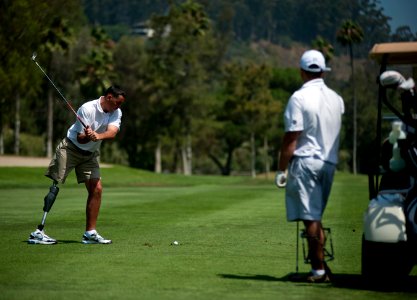 US Navy 110815-N-DR144-102 Marines compete in the Operation, Game On^ Golf Classic