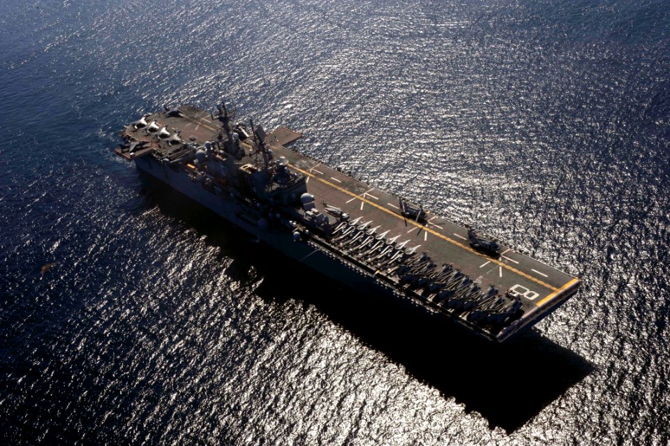 US Navy 111010-N-KD852-027 The amphibious assault ship USS Makin Island (LHD 8) operates off the coast of southern California