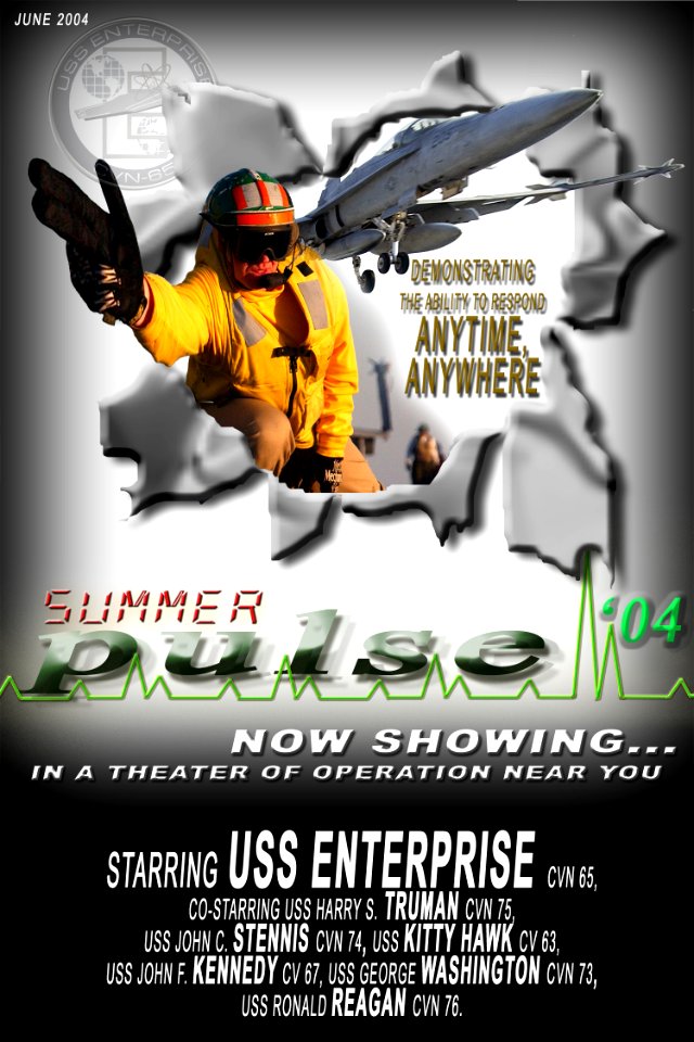 US Navy 040606-N-0000X-002 Original graphic art produced by Navy photographers, and illustrator draftsman during exercises supporting Summer Pulse 2004