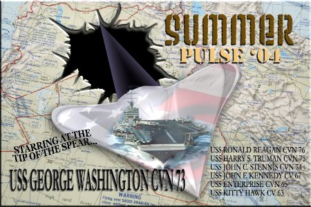 US Navy 040707-N-1522S-001 Original graphic art produced by Navy photographers, and illustrator draftsman aboard USS George Washington (CVN 73) during exercises supporting Summer Pulse 2004