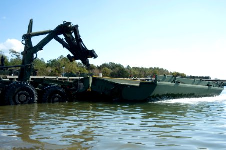 US Navy 120202-N-YX920-521 Sailors and Marines train with an improved ribbon bridge during Bold Alligator 2012