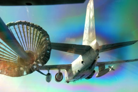 US Navy 040825-N-8704K-002 A S-3B Viking assigned to the Diamond Cutters of Sea Control Squadron Three Zero (VS-30), conducts in-flight refueling during flight operations in support of Operation Iraqi Freedom (OIF)